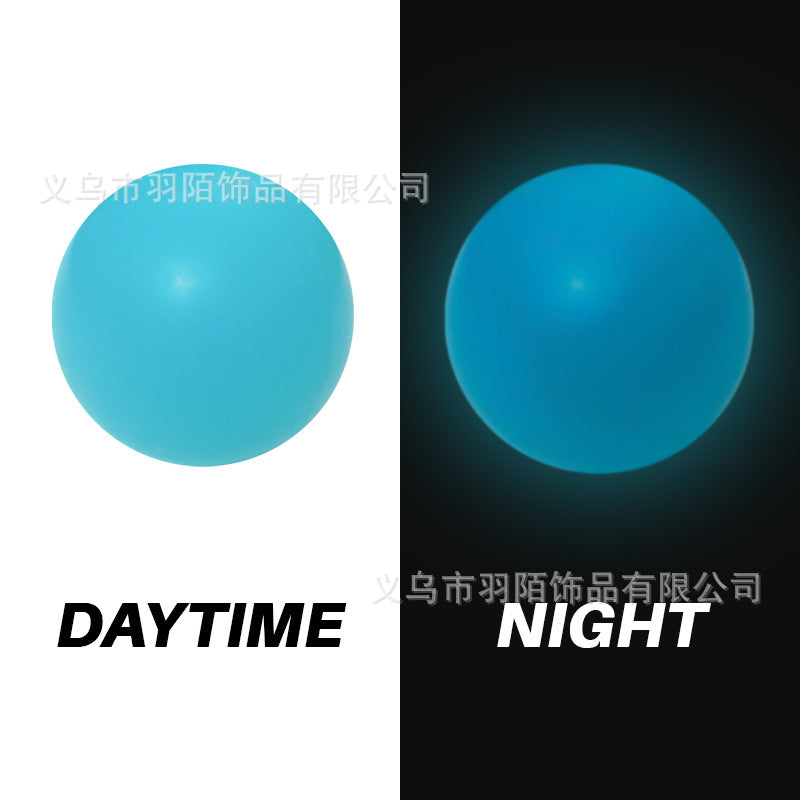 Wholesale 50pcs Luminous Round Beads Silicone Beads Jewelry Accessories Loose Beads